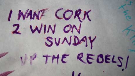 i want cork 2 win on sunday. up the rebels