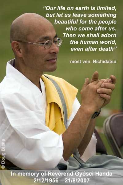 Handa Shonin San during the 2007 Milton Keynes Peace Pagoda Ceremony