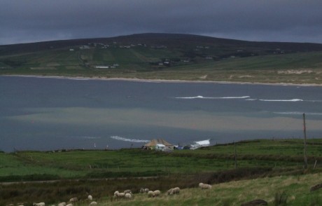 A slick of turbid water where Shell's ravagers had been dredging