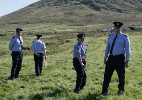 Supt. John Gilligan (right) with Sgt. Martha Lohan & Inspector Martin Byrne (left). 