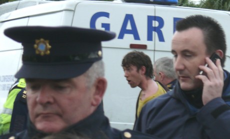 'Arrested' protestor after he experienced some Garda 'force'