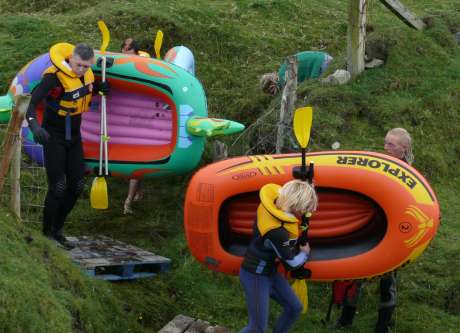 Solidarity boaters off for a paddle