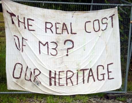 Protest Banner on the N3
