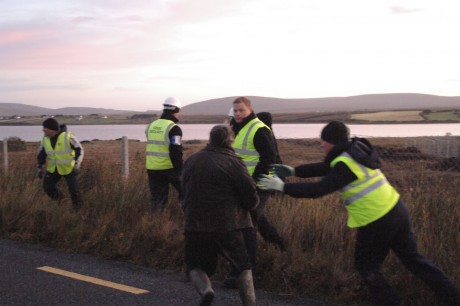 IRMS assaulting people on the public road