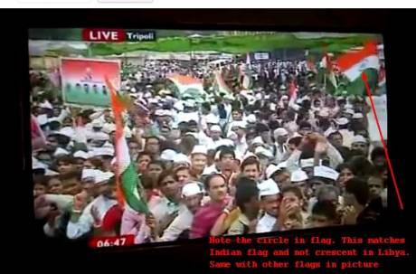 Screen shot 2 from video showing Indian flags