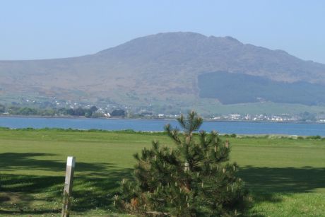 Slieve Foye from 12th fairway, Greenore GC