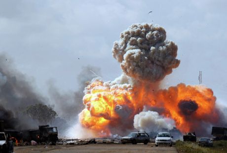 NATO's humanitarian intervention in Libya.