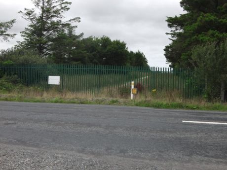 Where the Bord Gais transmission pipline crosses the road