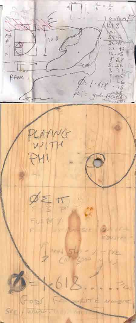 Click on image to see full-sized version phi on paper, phi plate