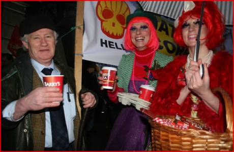 Two Lovely Ladies gave out free Barry's tea. Unfortunately (and no fault of the girls) it tasted like Peter Barry's/Fina Gael policies:  Cold and tarlike