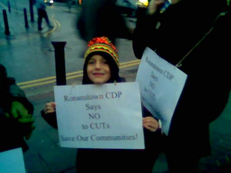 A young protestor from Ronanstown , Clondalkin.
