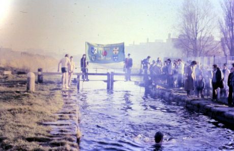 'Robert Emmet Cumann' banner , 25th December 1979 Christmas Swim , Inchicore.