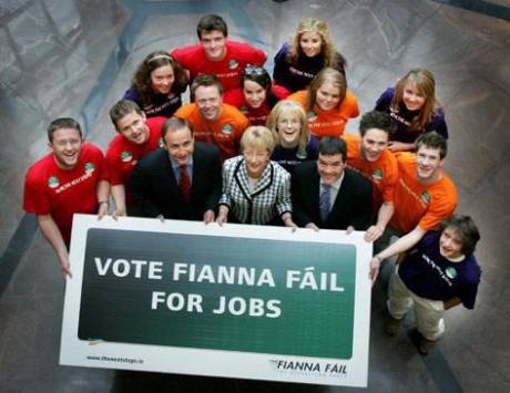 USI President Gary Redmond with his fellow Fianna Failers, UCD.