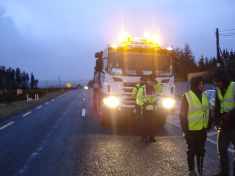 gardai block truck