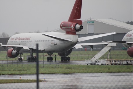 Garda gruarding Two warplanes at Shannon 30 Dec 2011