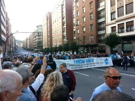 Demonstration in Bilbao in October protesting the repression of the prisoner solidarity organisation Herrira