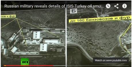 ISIS oil tankers at Turkey Syrian border crossing point