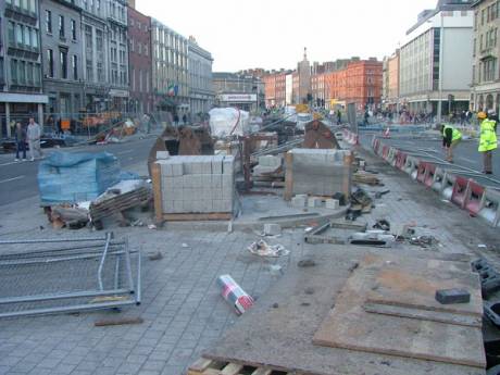 Stacks of Bricks neatly arranged for easy rioting