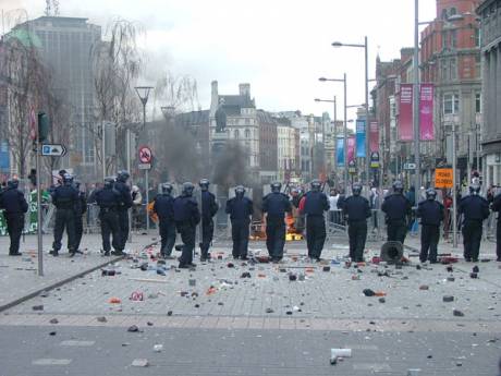 Gardai Are Very Thinly Stretched and Outnumbered by Protestors