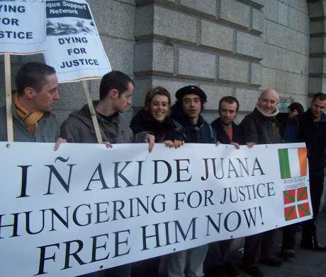Irish, Basque and Catalan Protesters