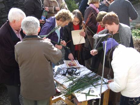 St Brigids Cross-making workshop after the service.