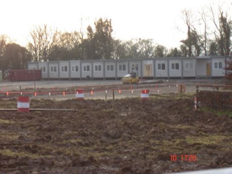 Builders compound at Roestown