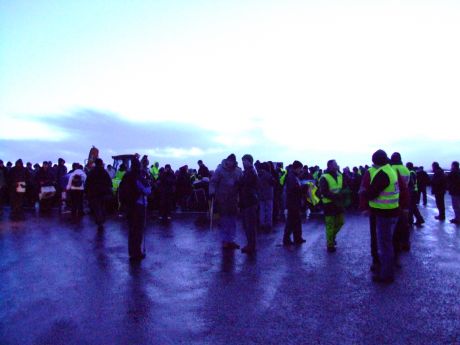 Assembling for the march