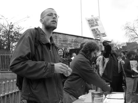 The S2S stall took lots of names and sold a few badges 