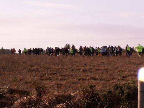 Click on image to see full-sized version Crossing the bog