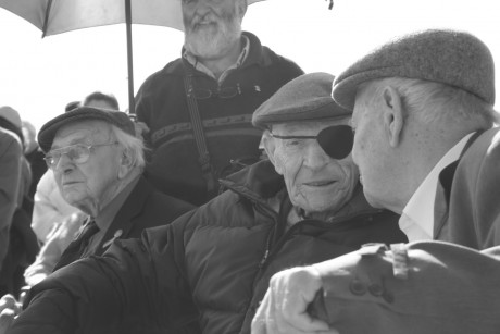 Bob Doyle, Jack Jones and a Spanish survivor of the IBs were honoured at the memorial