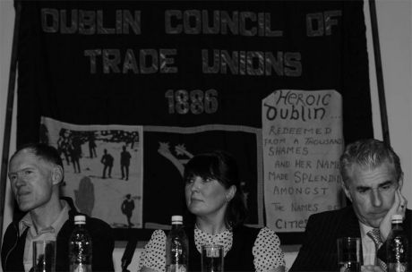 Desktop\FOR UPLOAD\Des Derwin, President DCTU - Janette Byrne, Patients Together - Liam Doran,  General Secretary, INO 