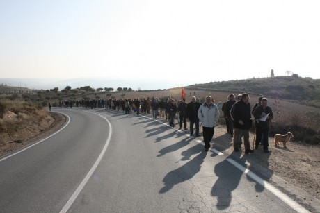 We set off, the new memorial to the IBs on the hill behind