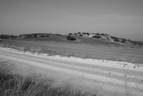 Conical Hill (right) and Casa Blanca Hill (left). Collectively known as Suicide Hill. Shot taken from the 'sunken road'