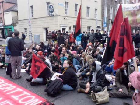 Sitdown outside the Dail