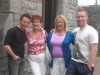 Steven O'Riordan with two of the women featured in the documentary