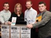 (SIPTU activists Martin O'Rourke, Teri Cregan, Niall McNally and Barry McColgan who were speakers at the Community meeting)