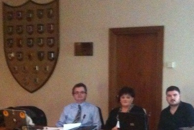 SIPTU's Martin O'Rourke, Siobhan McDermott and Barry McColgan at Omagh District Council