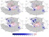 These maps show the differences in snow cover relative to the long-term average for the winters of (left) 2009-2010 and (right) 2010-2011. During these two winters, the Northern Hemisphere measured its second and third largest snow cover levels on record.