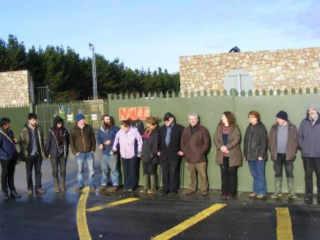 Remembering Niall Harnett outside Bellanaboy