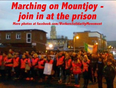 Courtsey WSM: March leaving Parnell Sq, Protesters knocked on the door of Congress of trade unions demanding a national strike 0 replies 8 retweets 7 favorites