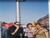 British spy Mark Kennedy at the spire on O Connell Street, Dublin with Kim Bryan and Sarah Hampton in 2005.