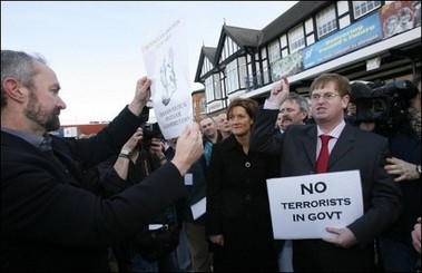 Taking openness too far: RSF meet Love Ulster (remember O'Connell Street?) outside the RDS
