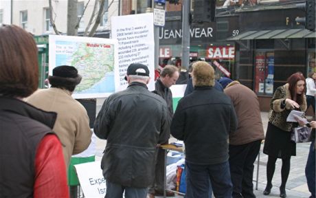 People queue to sign letters to Minister O'Dea