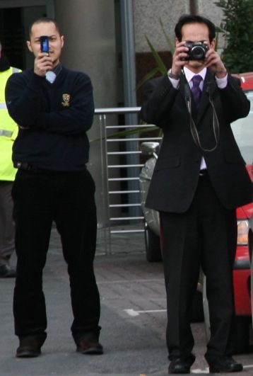 Malaysian Embassy staff have a quick look