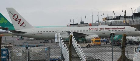 Click on image to see full-sized version OMNI Air troop carrier at Shannon 25 Jan 09