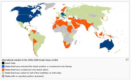 wikimap: International reaction to the 20082009 IsraelGaza conflict 