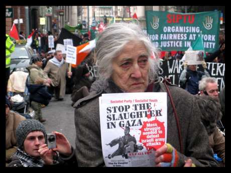 Woman Protest in Dublin for GAZA