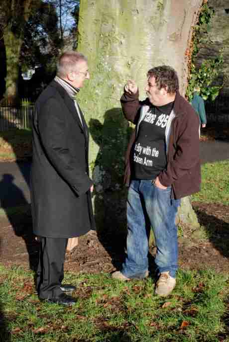 Archbishop Diarmuid Martin & Kevin FLanagan outside NUI Maynooth.