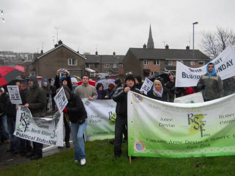 RSF members at the 'Bloody Sunday' Commemoration in Derry , on Sunday 29th January 2012.