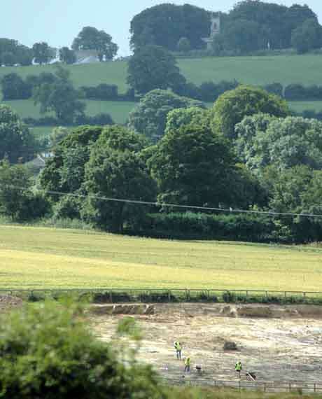 One of many photos showing the site of the M3 works in relation to the Hill of Tara